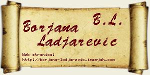 Borjana Lađarević vizit kartica